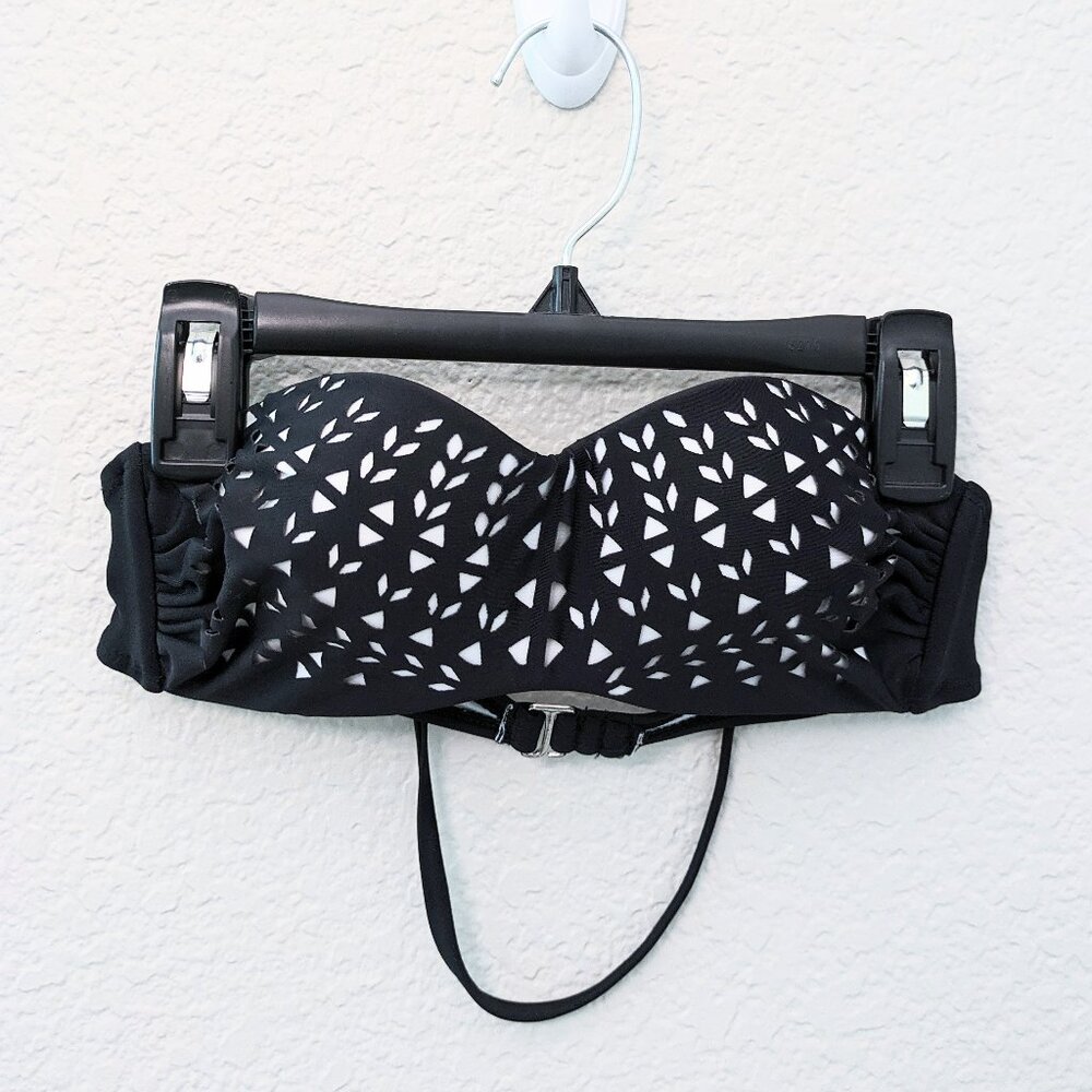 Cape Juby black cutout halter bandeau bikini top - Size XS